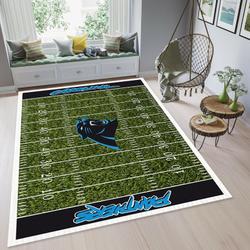 Carolina Panthers NFL Football Field Rug Carpet Floor Home Rugs Living Room