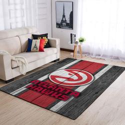 Atlanta Hawks Nba Wooden Style Area Rug Living Room Rug Living Room Carpet