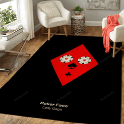 Poker Face Music Art For Fans Area Rug Living Room Carpet Rug Regtangle Carpet Floor Decor Home Decor