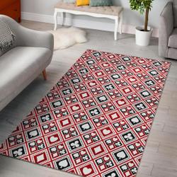 Poker Playing Card Casino Pattern Print Area Rug Living Room Rug Home Decor
