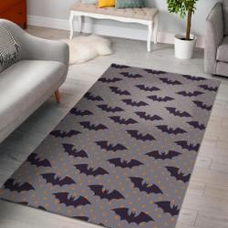 Polka Dot Halloween Bat Pattern Print Area Rug Living Room Rug Home Decor
