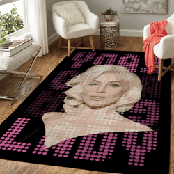 Pop Singer Gaga Music Art For Fans Area Rug Living Room Carpet Rug Regtangle Carpet Floor Decor Home Decor
