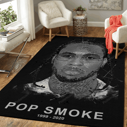 Pop Smoke Music Art For Fans Area Rug Living Room Carpet Rug Regtangle Carpet Floor Decor Home Decor V11291