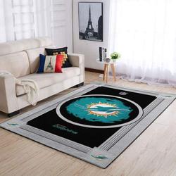 NFL Miami Dolphins Living Room Carpet Christmas Gift Floor Decor Rcdd81F34632