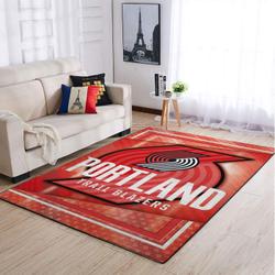 Portland Trailblazers Nba Area Rugs Team Logo Living Room Carpet Sports Rug Regtangle Carpet Floor Decor Home Decor