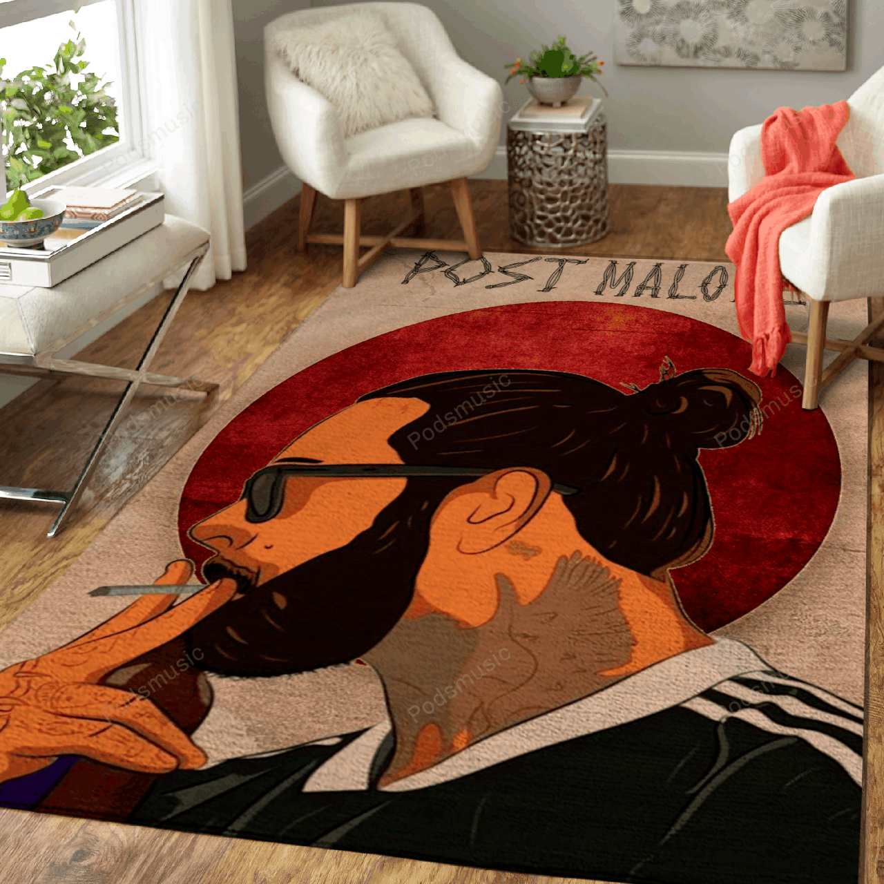 Post Malone Music Icons Art For Fans Area Rug Living Room Carpet Rug Regtangle Carpet Floor Decor Home Decor