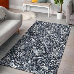 Psychedelic Compass Pattern Print Area Rug Living Room Rug Home Decor