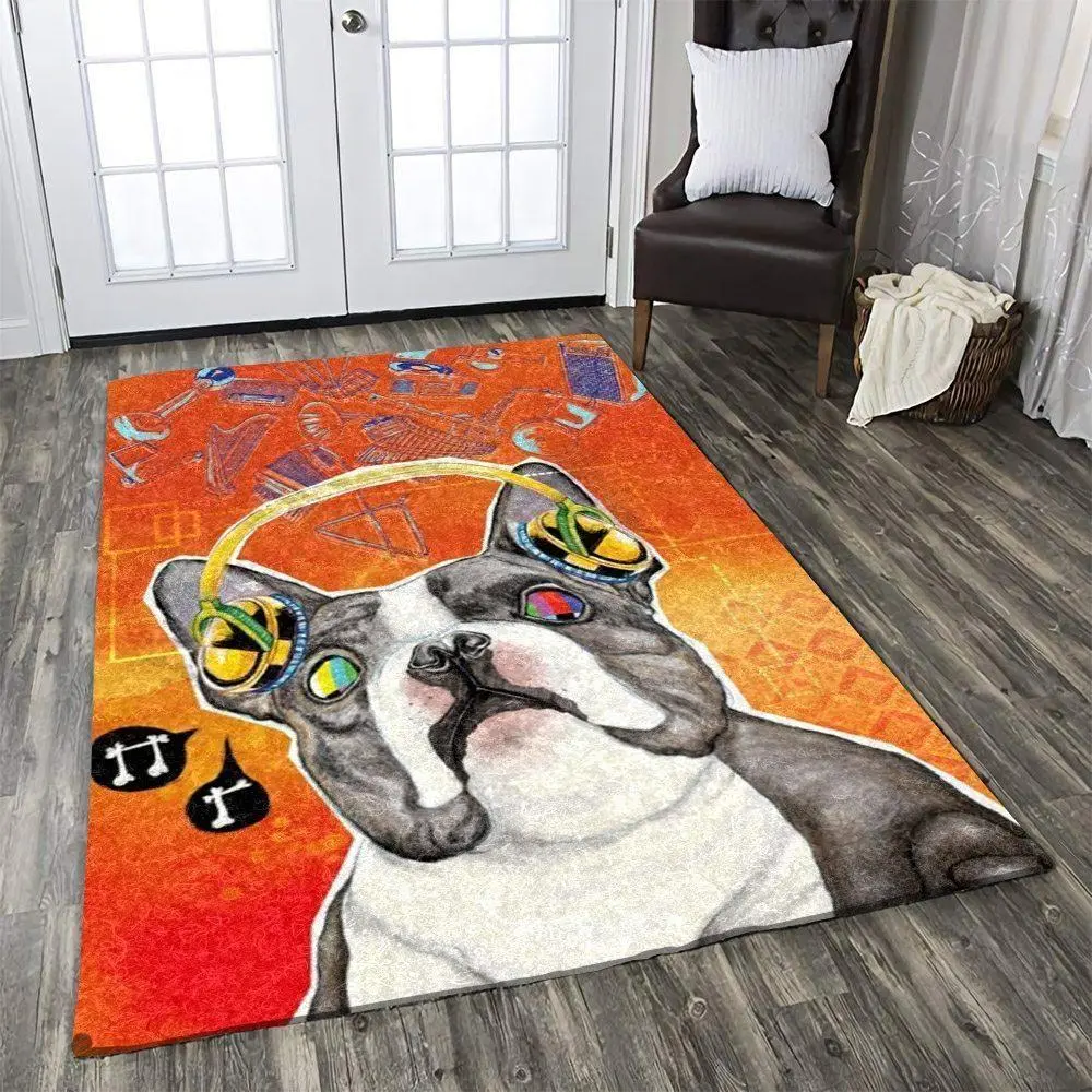 Pug Is Listening Music Rug Rcdd81F29939 Area Rug Living Room Carpet Rug Regtangle Carpet Floor Decor Home Decor