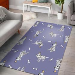 Puppy Dalmatian Dog Pattern Print Area Rug Living Room Rug Home Decor