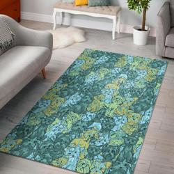 Puppy Yorkshire Terrier Dog Pattern Print Area Rug Living Room Rug Home Decor