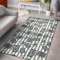 Purple Butterfly Pattern Print Area Rug Living Room Rug Home Decor