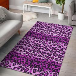 Purple Cheetah Leopard Pattern Print Area Rug Living Room Rug Home Decor