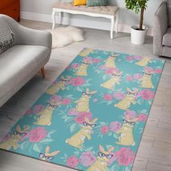 Purple Fairy Pattern Print Area Rug Living Room Rug Home Decor