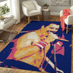 Queen Band Freddie Pop Art Area Rug Area Rug Living Room Carpet Rug Regtangle Carpet Floor Decor Home Decor