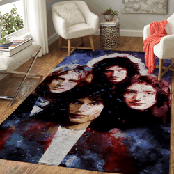 Queen Band Music Retro Art For Fans Area Rug Area Rug Living Room Carpet Rug Regtangle Carpet Floor Decor Home Decor