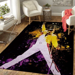 Queen Band The Best Rock Vocalists Freddie Mercury Area Rug Area Rug Living Room Carpet Rug Regtangle Carpet Floor Decor Home Decor