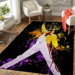 Queen Band The Best Rock Vocalists Freddie Mercury Area Rug Living Room Rug Home Decor