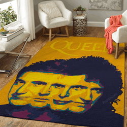 Queen British Rock Pop Art Music Pop Art Art For Fans Area Rug Living Room Carpet Rug Regtangle Carpet Floor Decor Home Decor