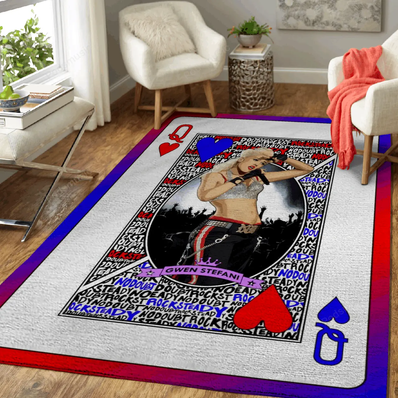 Queen Gwen Stefani Queens Of Music Art For Fans Area Rug Living Room Carpet Rug Regtangle Carpet Floor Decor Home Decor