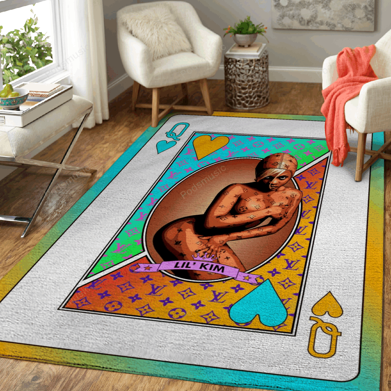 Queen Lil Kim Queens Of Music Art For Fans Area Rug Living Room Carpet Rug Regtangle Carpet Floor Decor Home Decor