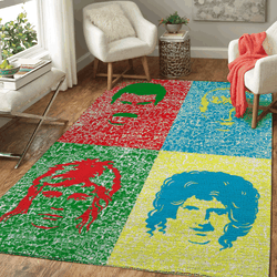 Queen Rock Band Music Art Area Rug Area Rug Living Room Carpet Rug Regtangle Carpet Floor Decor Home Decor