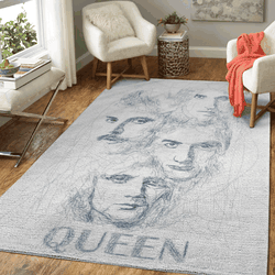Queen Scribble Sketch Art Music Legend Art For Fans Area Rug Living Room Carpet Rug Regtangle Carpet Floor Decor Home Decor