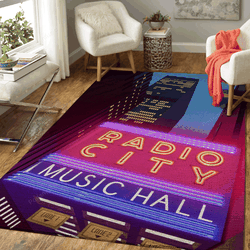 Radio City Music Hall New York Art For Fans Area Rug Living Room Carpet Rug Regtangle Carpet Floor Decor Home Decor