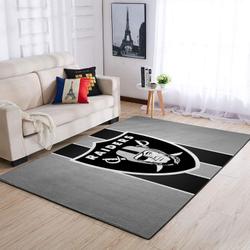 Raiders Area Rug Nfl Football Team Logo Carpet Living Room Rugs Rug Regtangle Carpet Floor Decor Home Decor V1644