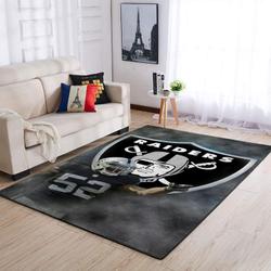 Raiders Area Rug Nfl Football Team Logo Carpet Living Room Rugs Rug Regtangle Carpet Floor Decor Home Decor V1647