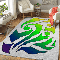 Rainbow Bass Clef Wht Music Art For Fans Area Rug Living Room Carpet Rug Regtangle Carpet Floor Decor Home Decor