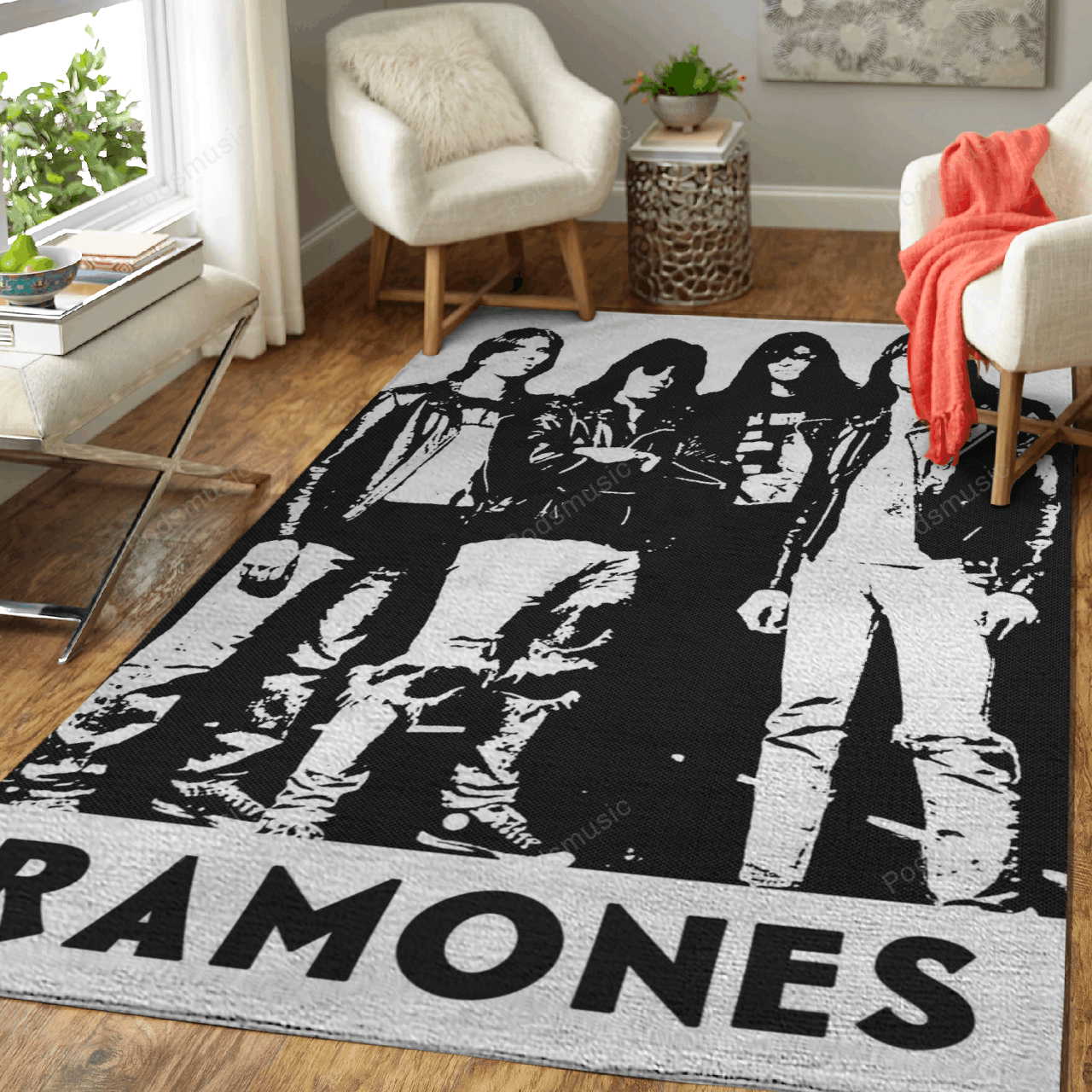 Ramones All About Music Art For Fans Area Rug Living Room Carpet Rug Regtangle Carpet Floor Decor Home Decor