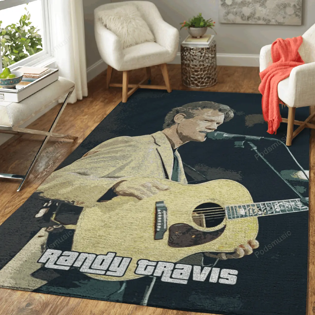 Randy Travis Country Music Popart For Fans Area Rug Living Room Carpet Rug Regtangle Carpet Floor Decor Home Decor