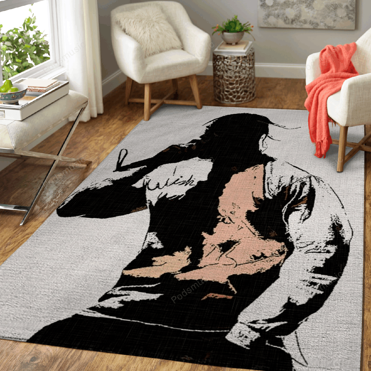 Rapper Travis Scott Music Art For Fans Area Rug Living Room Carpet Rug Regtangle Carpet Floor Decor Home Decor