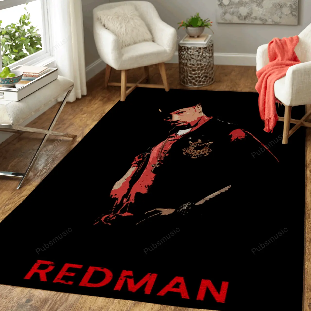 Redman Music Art For Fans Area Rug Living Room Carpet Rug Regtangle Carpet Floor Decor Home Decor