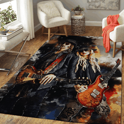 Richie Sambora Bon Jovi American Rock Band Art Area Rug Area Rug Living Room Carpet Rug Regtangle Carpet Floor Decor Home Decor