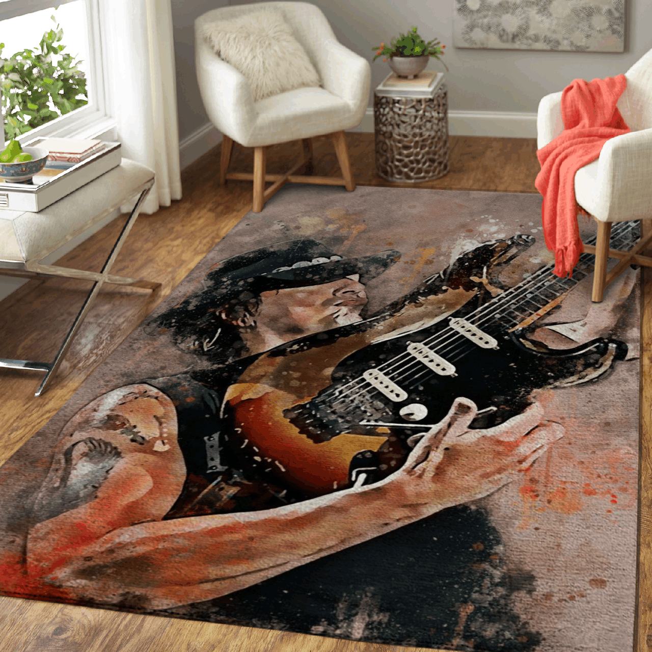 Richie Sambora Splatter Bon Jovi American Rock Band Art Area Rug Rug Regtangle Carpet Floor Decor Home Decor