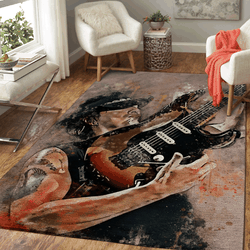Richie Sambora Splatter Bon Jovi American Rock Band Art Area Rug Rug Regtangle Carpet Floor Decor Home Decor