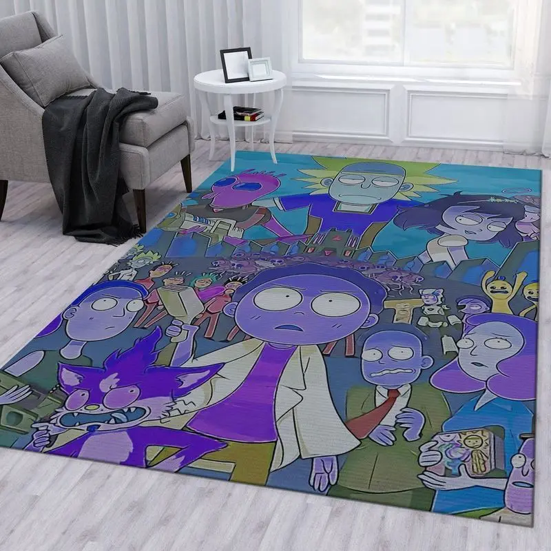 Rick And Morty 133 Area Rug Living Room And Bed Room Rug Rug Regtangle Carpet Floor Decor Home Decor