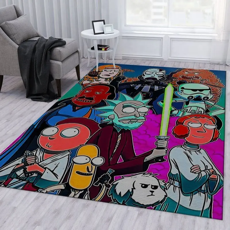 Rick And Morty 21 Area Rug Living Room And Bed Room Rug Rug Regtangle Carpet Floor Decor Home Decor