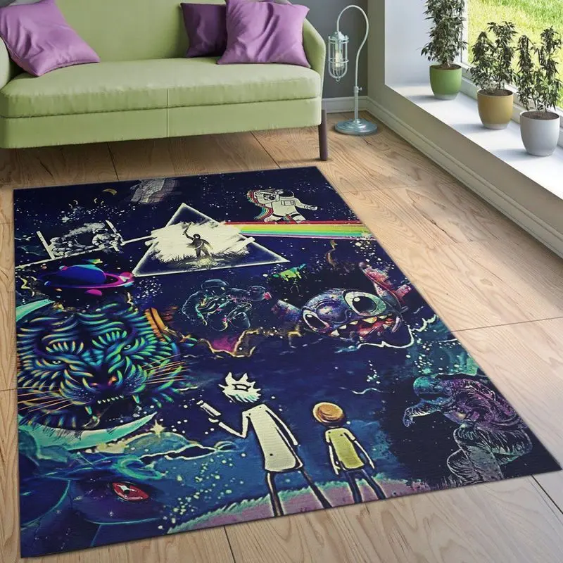 Rick And Morty 40 Area Rug Living Room And Bed Room Rug Rug Regtangle Carpet Floor Decor Home Decor
