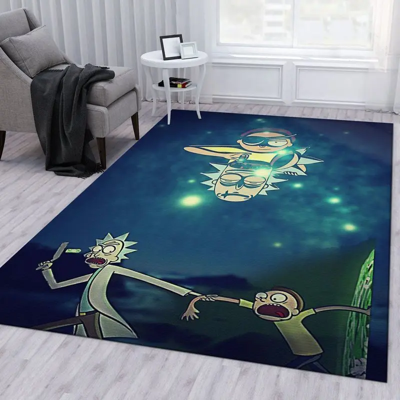 Rick And Morty 41 Area Rug Living Room And Bed Room Rug Rug Regtangle Carpet Floor Decor Home Decor
