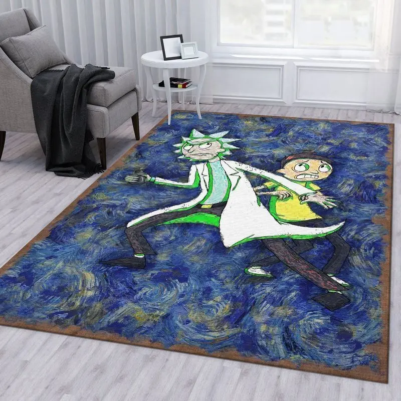 Rick And Morty 49 Area Rug Living Room And Bed Room Rug Rug Regtangle Carpet Floor Decor Home Decor