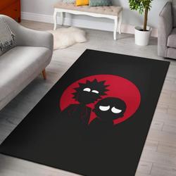 Rick And Morty Red And Black Area Rug Living Room Rug Home Decor Carpet