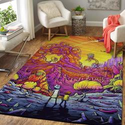 Rick And Morty Rug Ram01 Rug Regtangle Carpet Floor Decor Home Decor