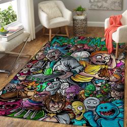 Rick & Morty Area Rug Movie Rug Regtangle Carpet Floor Decor Home Decor V11336