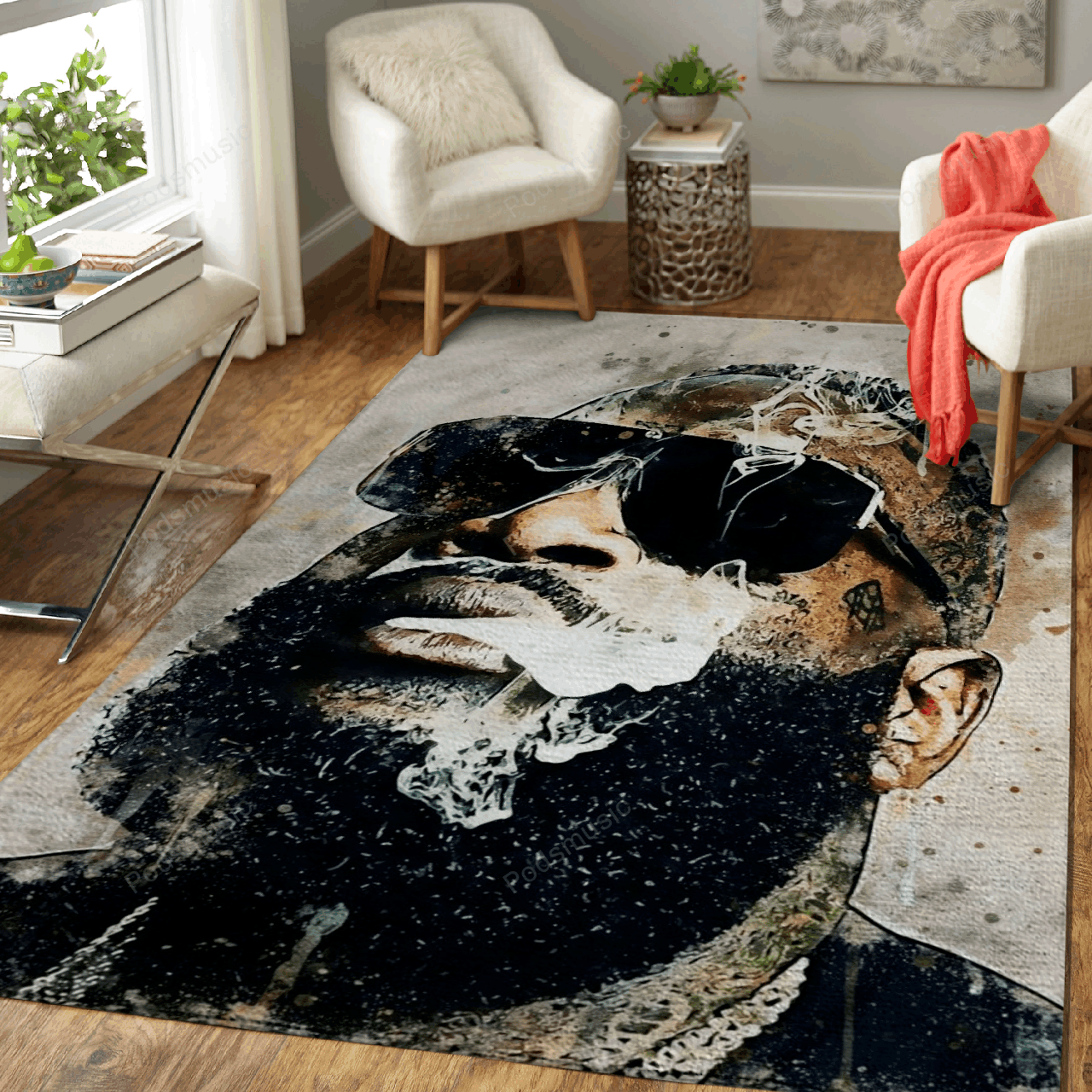 Rick Ross Rapper Music World Art For Fans Area Rug Living Room Carpet Rug Regtangle Carpet Floor Decor Home Decor