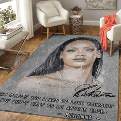 Rihanna Artwork Pop Music Collection Art For Fans Area Rug Living Room Carpet Rug Regtangle Carpet Floor Decor Home Decor