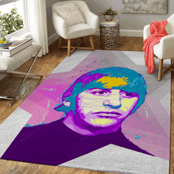 Ringo Pop Art Portrait Music Art For Fans Area Rug Living Room Carpet Rug Regtangle Carpet Floor Decor Home Decor