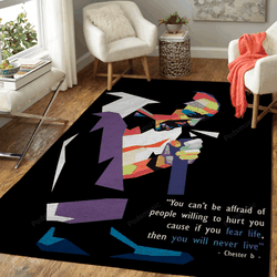 Rip Chester Bennington Music Legend Art For Fans Area Rug Living Room Carpet Rug Regtangle Carpet Floor Decor Home Decor