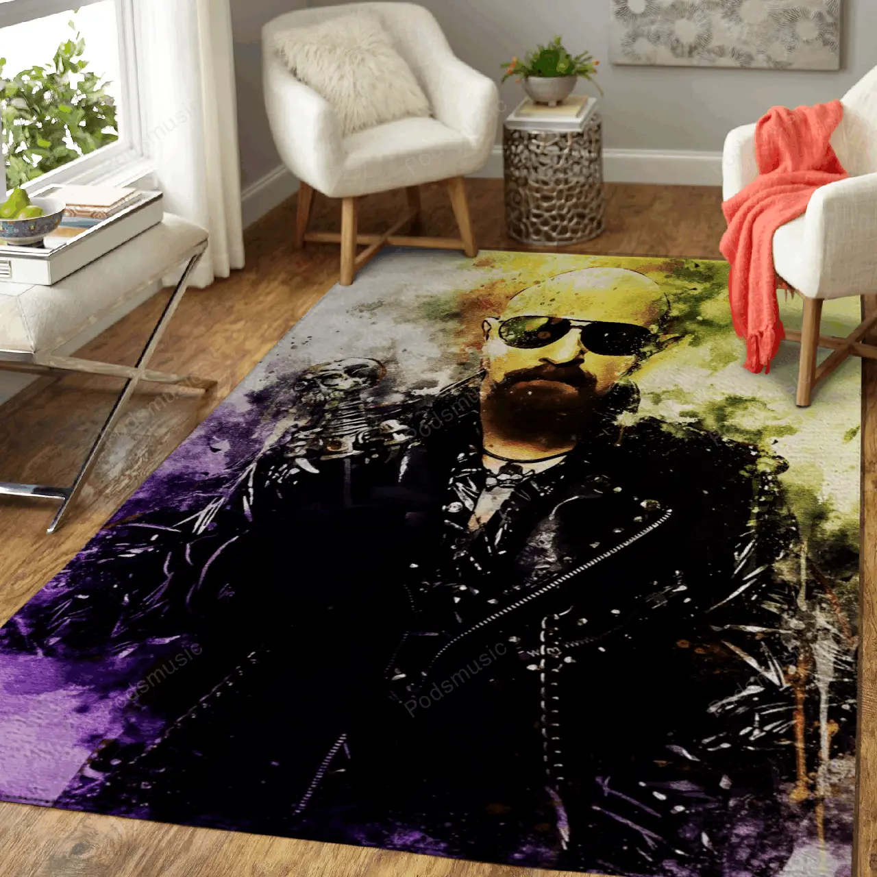 Rob Halford Music World Art For Fans Area Rug Living Room Carpet Rug Regtangle Carpet Floor Decor Home Decor